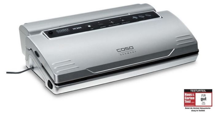 Caso Vacuum Sealer VC200 Vacumeerapparaat met Gratis 50 Marmelot Vacuumzakken en 2 Folierollen