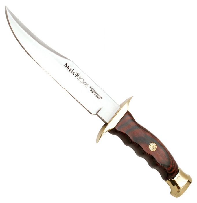 Jachtmes Muela Bowie 16cm met Bruin Leren Etui