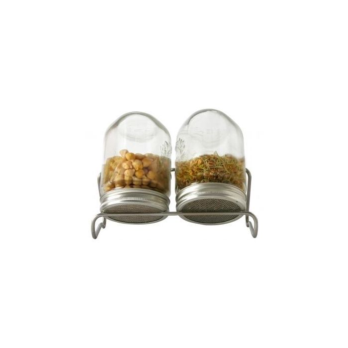 kiemglas 2x1500ml met houder