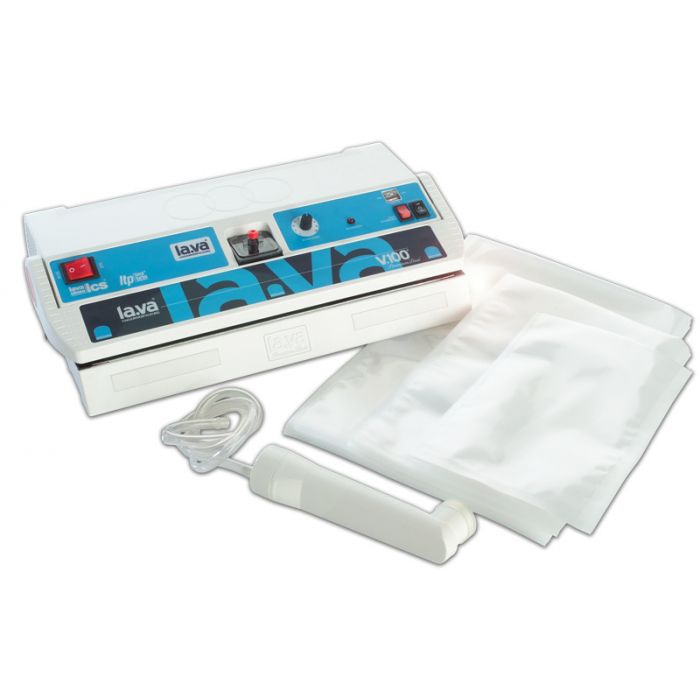 Lava Vacuum Apparaat V.100 premium met Gratis 200 Marmelot Vacuumzakken en 4 Folierollen