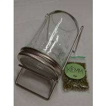 kiemglas 500ml met houder